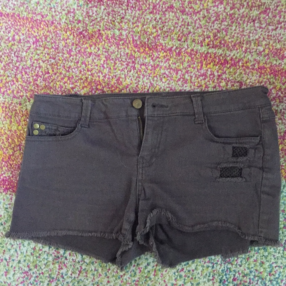 Gray jeans shorts